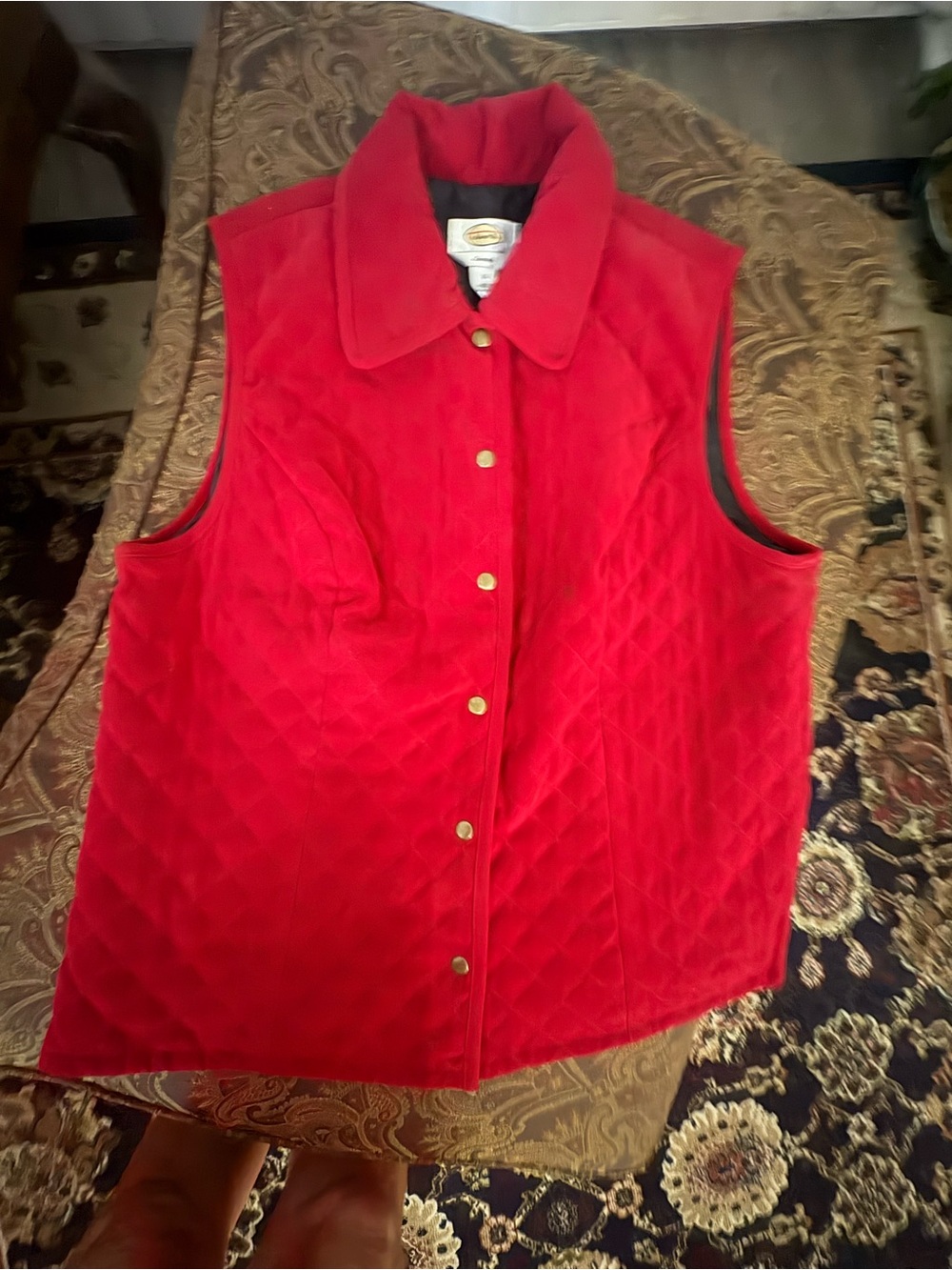 Talbots Red Quilted Vest